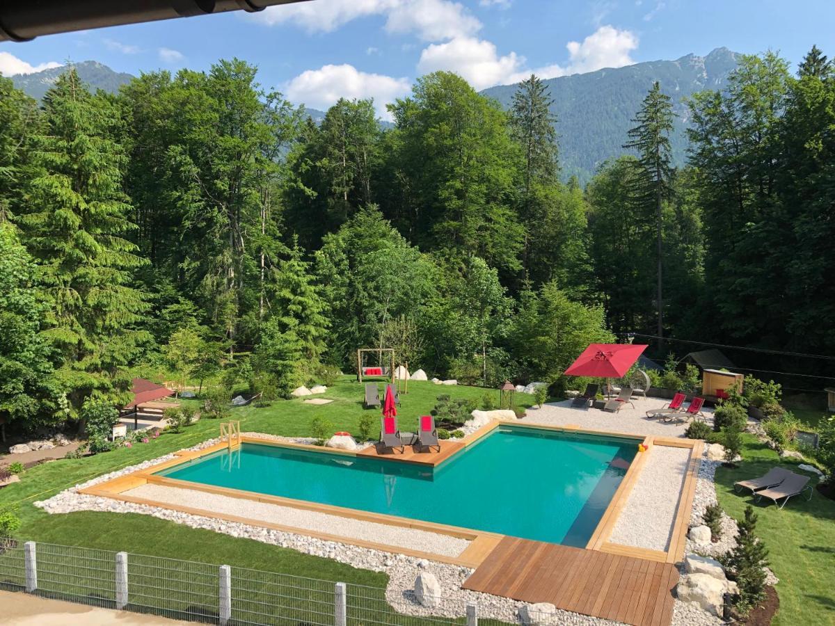 Hotel Bayern - Adults Only - Mit Zugspitzblick - Eibsee-naehe - Wellnessbereich - Naturpool Im Sommer