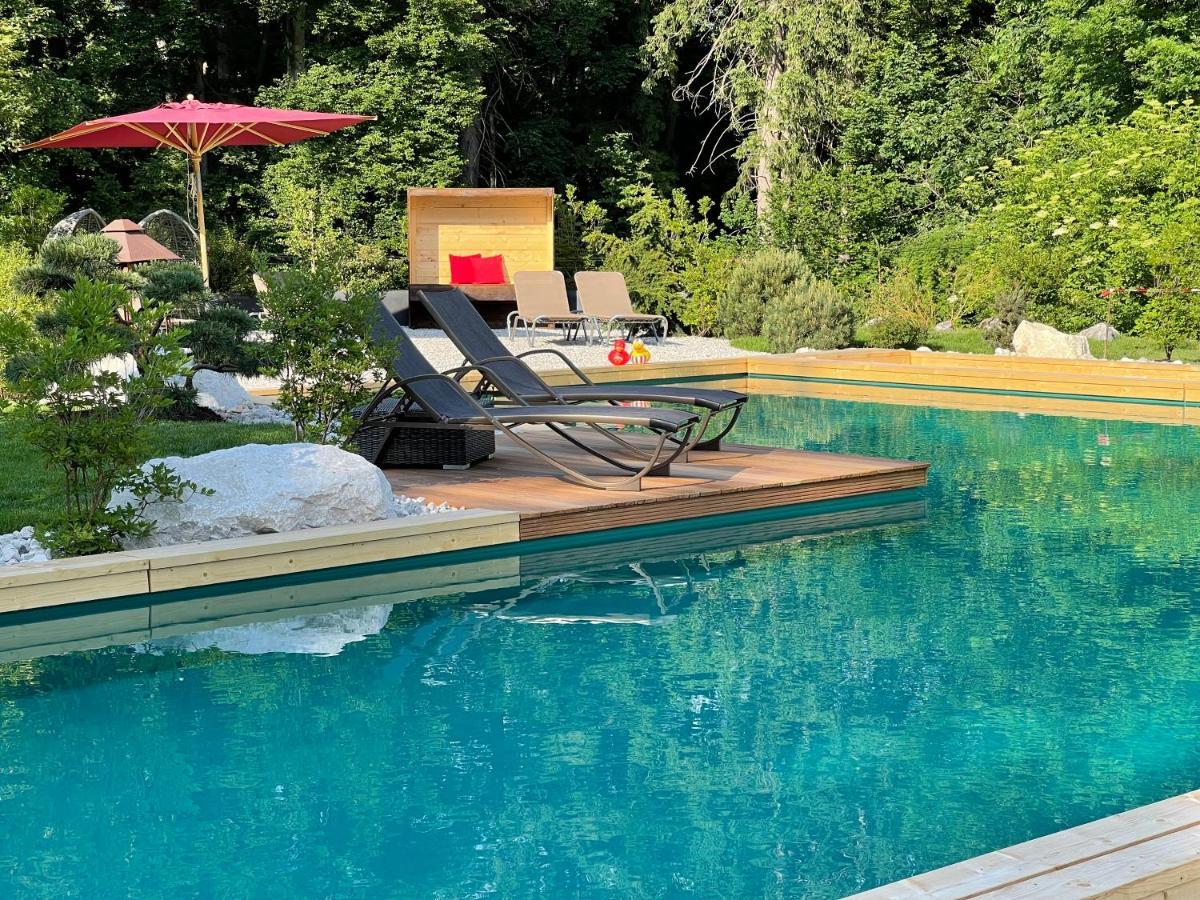 Bayern - Adults Only - Mit Zugspitzblick - Eibsee-naehe - Wellnessbereich - Naturpool Im Sommer Hotel Grainau